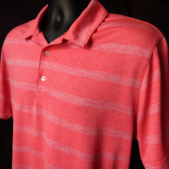 Puma Golf DryCell Pink Heather Striped Polo (L) OMG! ⛳️ - Picture 2 of 10